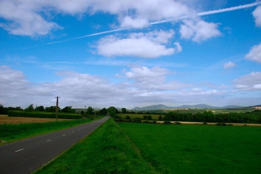 the beautiful green grass of irelands countryside,