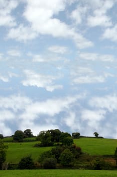 the beautiful green grass of irelands countryside,