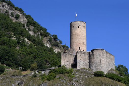 Photo of Chateau de la Batiaz in Martigny Switzerland.