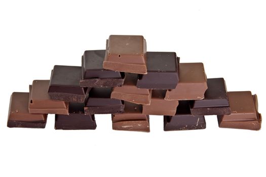 Picture of a chocolate pyramide from above