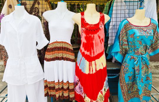 Women's clothing at the beach.