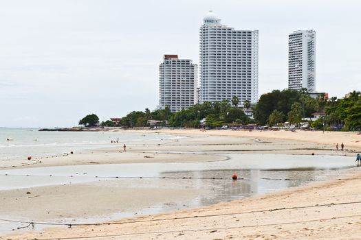 Modern hotel, apartment beside the beach.