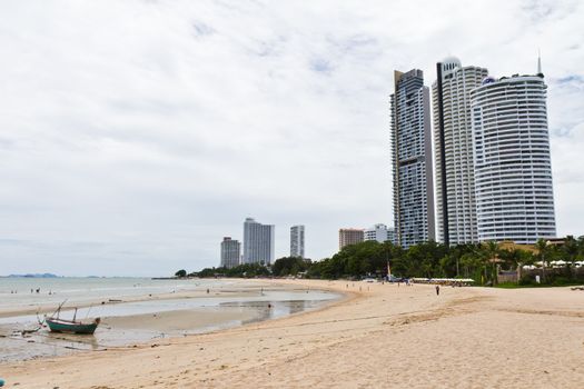 Modern hotel, apartment beside the beach.