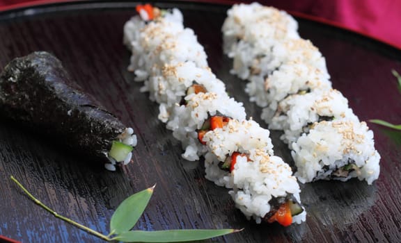 healthy very popular Japanese food sushi california roll