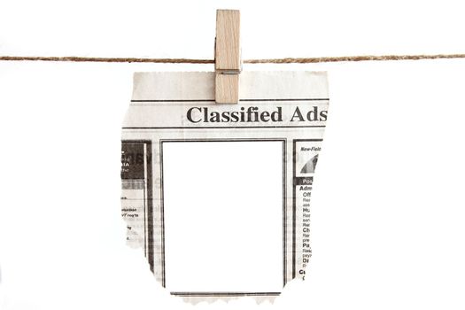 Blank Classified Ads ready for your text placement on the blank provided.