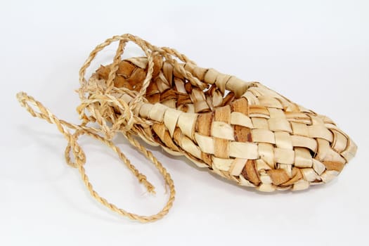 Ancient Russian national rural footwear