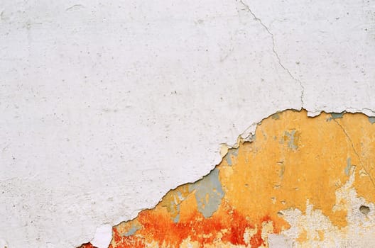 Cracked wall surface background. Chipped paint texture.