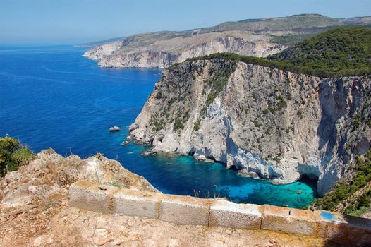 The ridges beyond Keri village in the protected sea park of Laganas in the island of Zakynthos, Greece.
