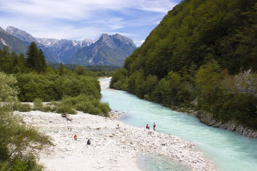 Glacial valley (Soca valley Slovenia)