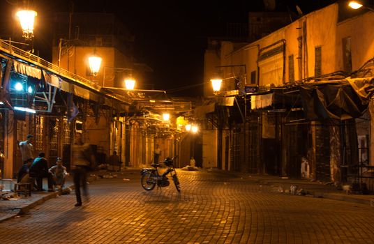 Night in the Medina of Marrakech, Morocco