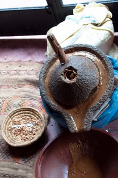 Traditional Argan Oil Press in Morocco used for production of the exclusive oil