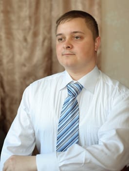 Young the man. The man of the European nationality in a suit