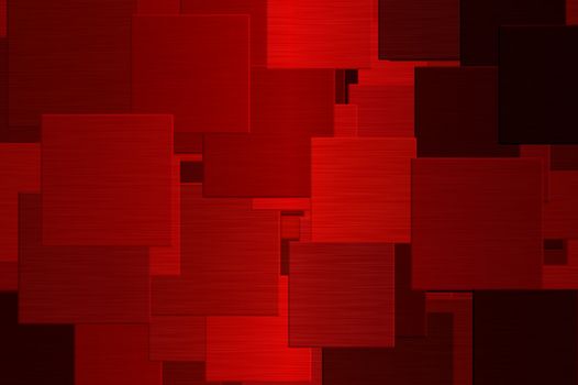 Red squares abstract pattern. Digitally created illustration.