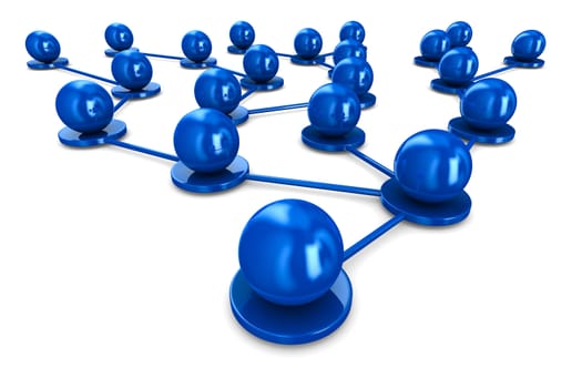 network on white background. Isolated 3D image
