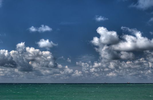 The sea and the sky. Coast of the black sea Crimea, Ukraine