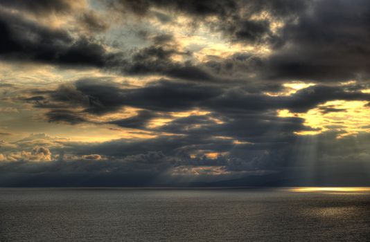 The sea and the sky. Coast of the black sea Crimea, Ukraine