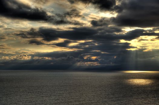 The sea and the sky. Coast of the black sea Crimea, Ukraine