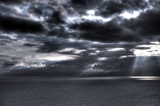The sea and the sky. Coast of the black sea Crimea, Ukraine