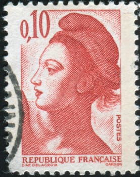 FRANCE - CIRCA 1981: stamp printed by France, shows Liberty, after Delacroix, circa 1981