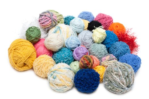 Ball of the threads on white background