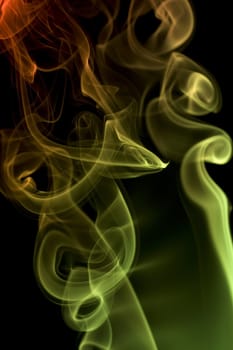 Smoke on black background with nice fancy wave patterns. Useful for abstract backgrounds