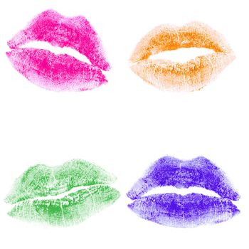 Print of lipstick. It is isolated on a white background