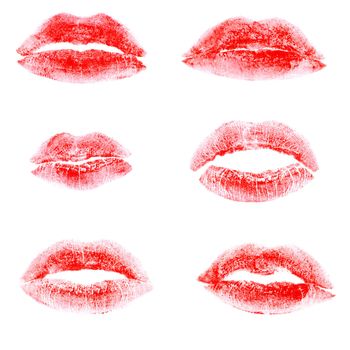 Print of lipstick. It is isolated on a white background