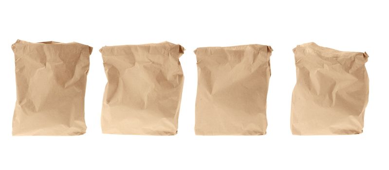 Paper package. For storage of foodstuff, it is isolated on white