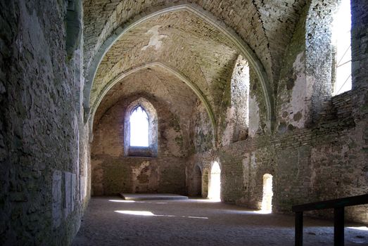 The East Europe, Estonia. Ruins of castle are near to Tallinn in Padise 