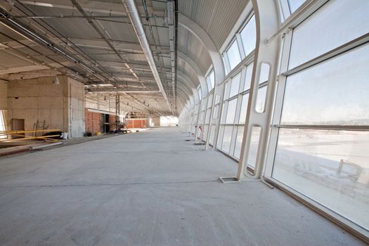 New unfinished building of airport