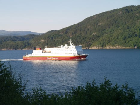 boat on norwegian fjord