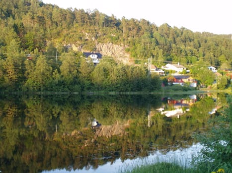 lake in evening