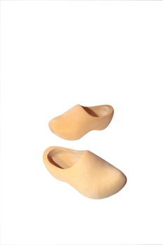 clogs on a white background with clipping path