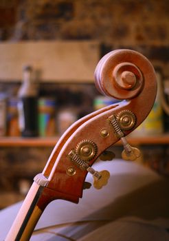 Part of a musical instrument in a dust