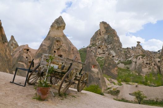 wagon in Cappadocia the speciel stone formation site in turkey 