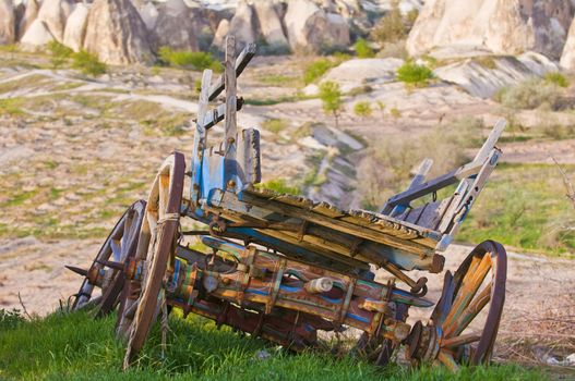 wagon in Cappadocia the speciel stone formation site in turkey 