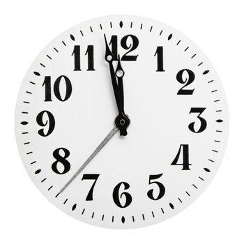 Dial of analog hours. It is isolated on a white background