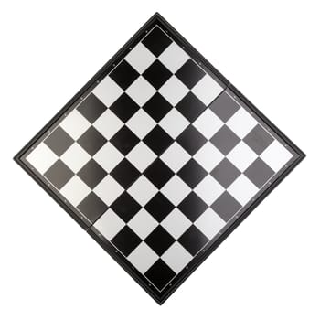 Chessboard the top view. It is isolated on a white background