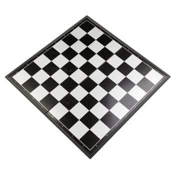 Chessboard view perspective. It is isolated on a white background