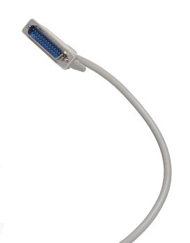 Computer cable LPT. It is isolated on a white background