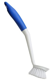 Brush for washing utensils. It is isolated on a white background.