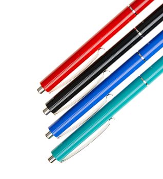 Color pens. It is isolated on a white background