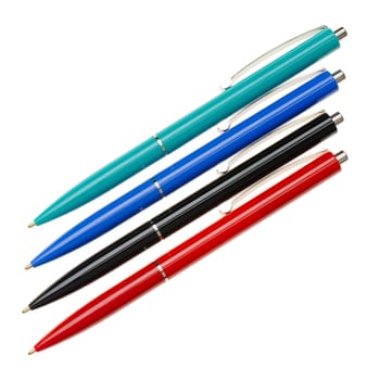 Color pens. It is isolated on a white background