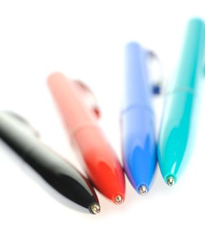 Color pens. It is isolated on a white background