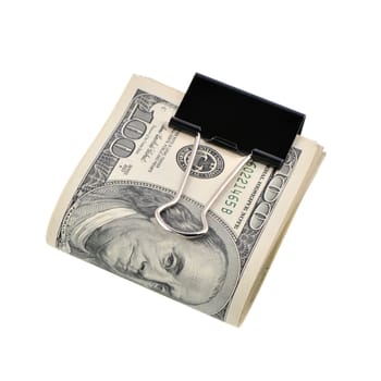 pack dollars. Monetary unit of the USA, it is isolated on a white background