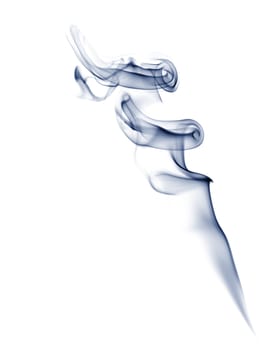 Smoke. The abstract image of a smoke on a white background