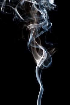 Smoke. The abstract image of a smoke on a black background