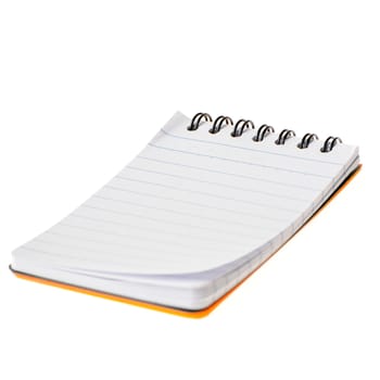 Notebook. Paper sheets in a cell on a spiral