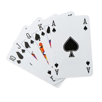 Playing cards on a white background. Poker cards
