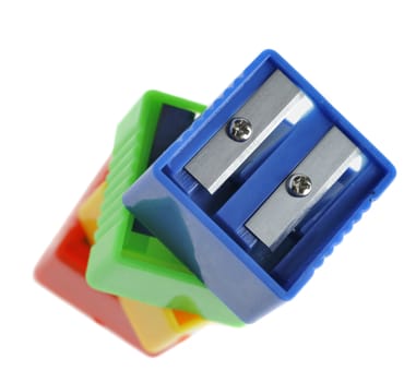 sharpener for pencil. The device for processing a pencil. It is isolated on a white background
